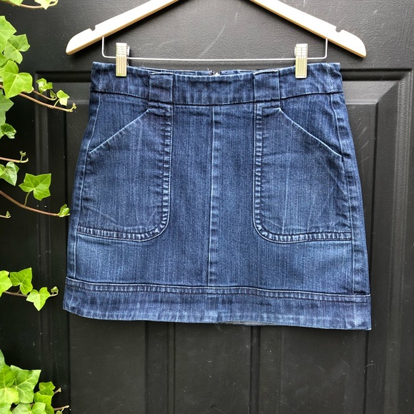 Jacob Dresses & Skirts - JAKOB Front Patch Pocket Denim Skirt  (L-13)